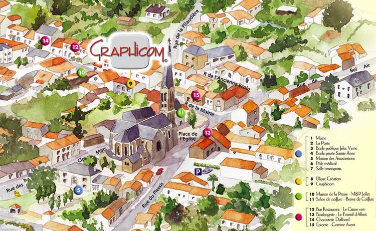 Situation de graphicom à Brains