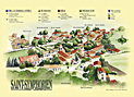 Plan de ville aquarelle saint symphorien